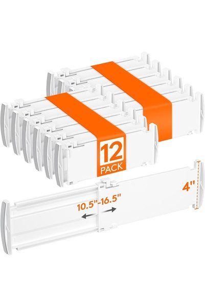 Generic 12 Pack Drawer Dividers for Clothing&Expandable 10.5-16.5", 4" High
