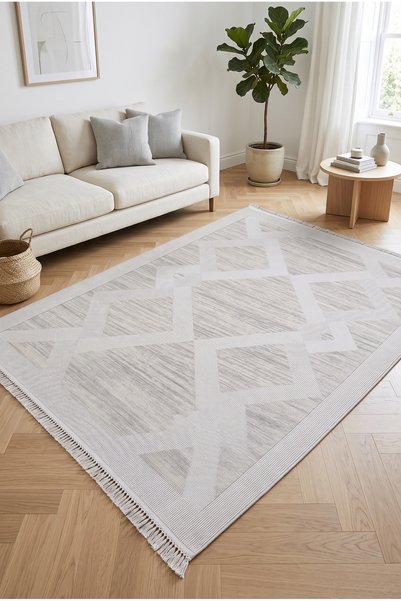 Merinos RODİN %100 Akrilik Yumuşak Premium Dokulu Saçaklı Modern Salon Oturma...