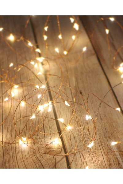 Noonedibs Luminițe festive cu LED-uri cu baterie, 5M 50 LED-uri cu baterie di...