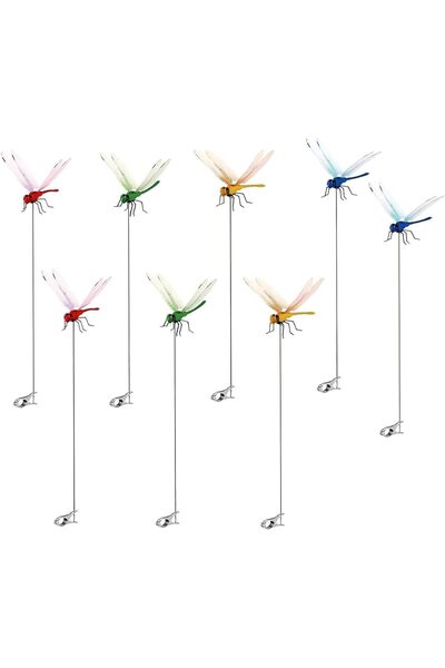 Generic Dragonfly Garden Stakes, 8-Pack 3D Simulation Dragonfly Clips with St...