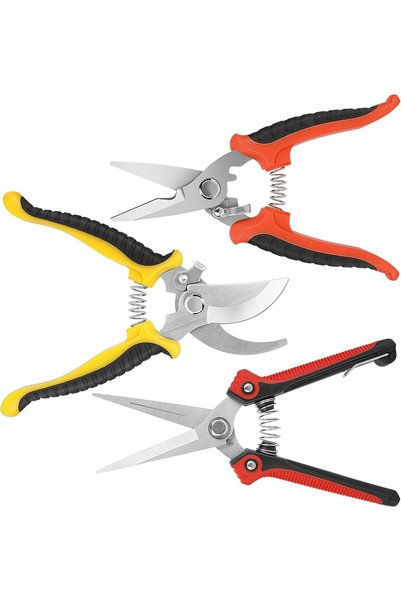 Generic AQSON 3 Pack Garden Pruning Shears Heavy Duty Stainless Steel Blade S...