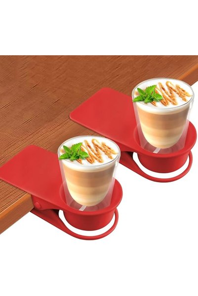 Kalolary Kalolary 2 Pieces Clip-On Drink Cup Holder for Table and Bottles, DI...
