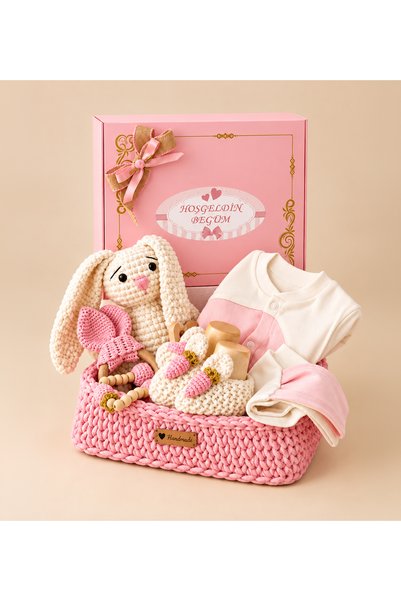 NG GIFT DESIGN Premium Kişiye Özel İsimli Hediye Kutusunda El Emeği Örgü Sepe...
