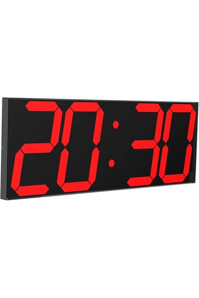 CHkosda ساعة حائط رقمية LED، ساعة حائط كبيرة الحجم بأرقام 6 بوصات، مع جهاز تح...