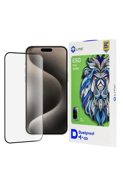 Lito D+ Pro Anti-praf - iPhone 15 - Negru