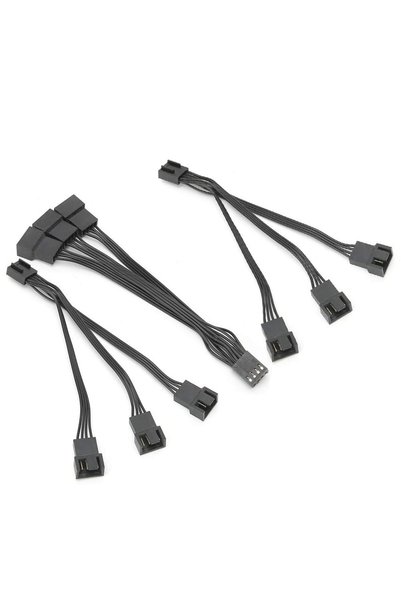 Generic 3 قطع من كابلات تقسيم المروحة ذات 4 دبابيس، محول موصل من 1 إلى 3 لعلب...