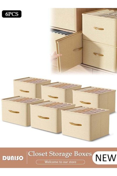 Generic DUNISO 6pcs Wardrobe Clothes Organizer Foldable Closet Storage Organi...