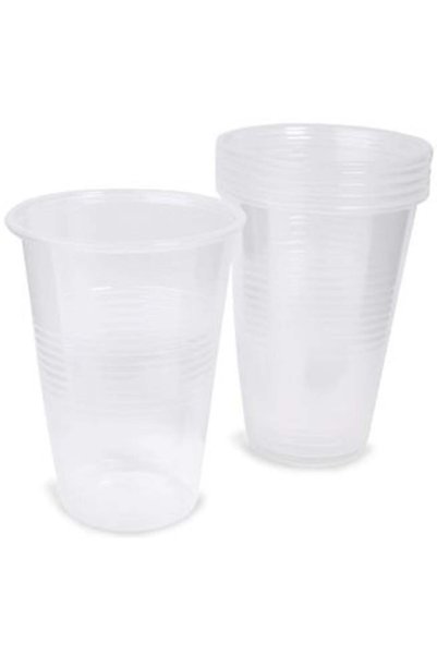 UNIC Set de 8 pahare din plastic transparent de 480ml