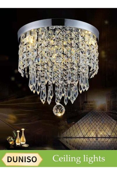 Generic DUNISO Crystal Ceiling Lamp, Corridor Lamp, Entrance Lamp, Warm Light...