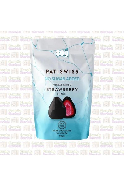 Patiswiss باتيسويس الفراولة المجففة بالتجميد والمغطاة بالشوكولاتة الداكنة 80 ...