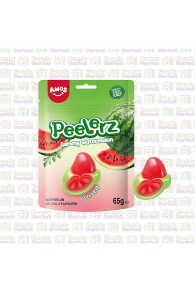 Amos اموس بيلرز بطيخ حلوى جيلي قابلة للتقشير 65 جرام مستورد الصين Peelerz Gum...