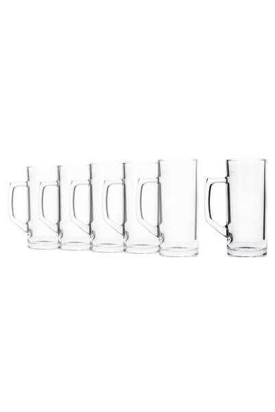 Borgonovo Σετ 6 τεμαχίων κούπες μπύρας, από γυαλί, 485ml,  "Reno "
