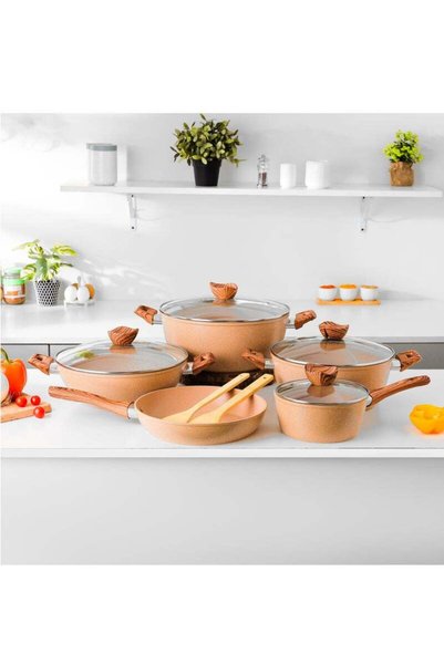 Generic DELCASA Essential 11 Piece Non Stick Cookware Set DC2878 Forged Alumi...
