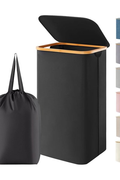 Dotail Coș de rufe, 105L, 43 x 32 x 75 cm, Capac și sac interior detașabile, ...