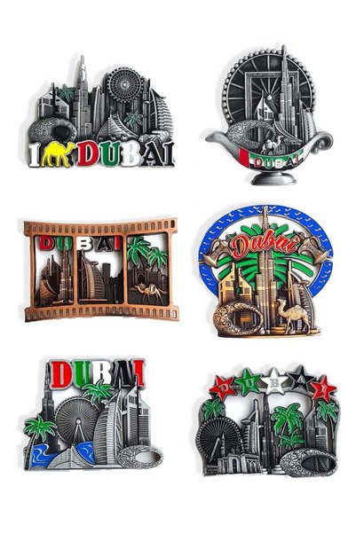 Generic Souvenir Souq 6 pcs Premium Metal Fridge Magnets Dubai Souvenir | Ico...