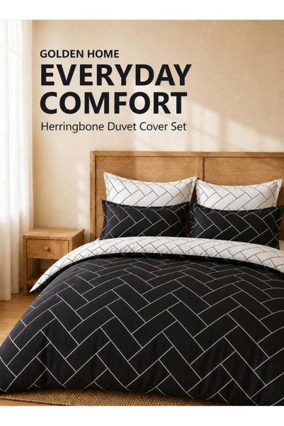 Generic GOLDEN HOME 6 Piece King/Queen/Single Size, Striped Pattern Duvet Cov...