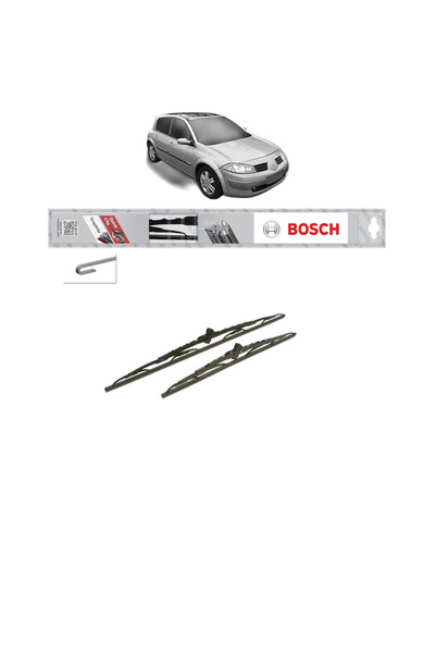 Bosch Σετ 2 μάκτρανων υαλοκαθαριστήρων RENAULT MEGANE II Hatchback Van (KM0/2...