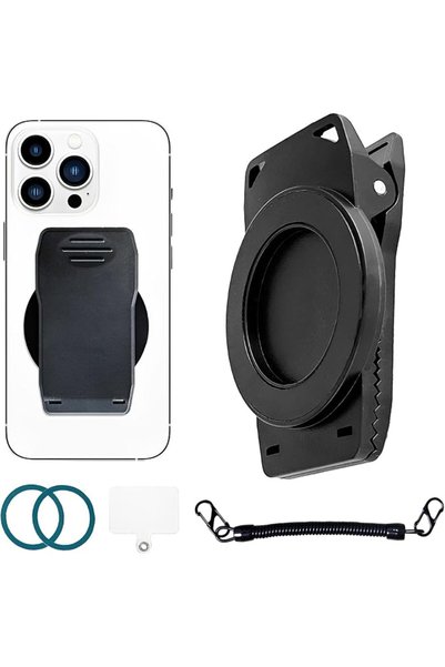 TERRIFI Magnetic Phone Belt Clip with Safety Strap, Phone Mount for iPhone 18...