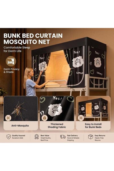 Generic Bluejw Bed Canopy Tents Curtain Blackout Single Bed Tent Student Shad...