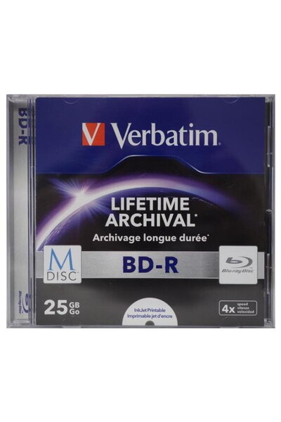 Verbatim Εγγράψιμος δίσκος Blu-ray M-DISC BD-R, 4X, 25 GB, 5 τεμάχια/κουτί