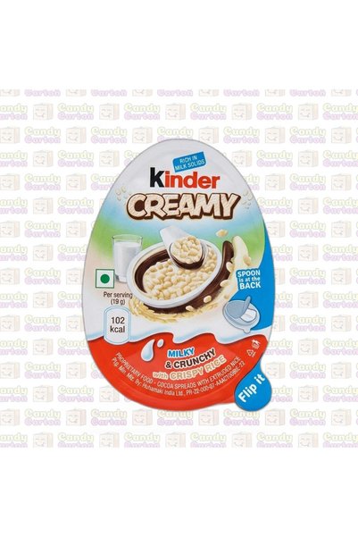 Kinder شوكولاتة كيندر كريمي ميلكي ومقرمشة مع ملعقة 19 جم مستورد من ايطاليا