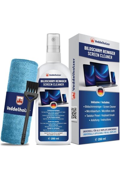 OEM Set de curățare ecrane Veddelholzer 250ml, Soluție de curățare cu lavetă ...