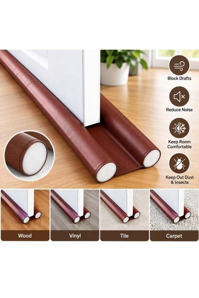 Generic LDQ Leather Door Bottom Sealing Strip Guard Sound Proof Noise Reducti...
