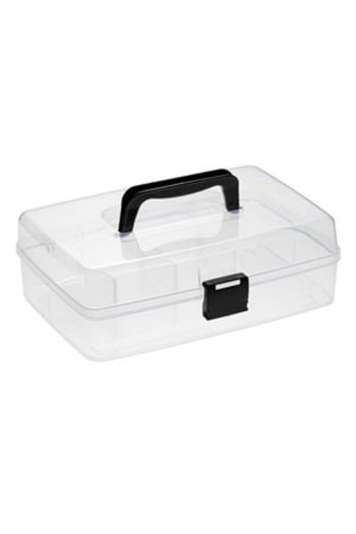 UNIC Cutie de depozitare din plastic transparent cu mâner 29.5x19.5x8.5cm