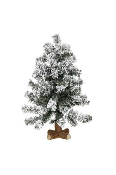 UNIC Decorative Tabletop Christmas Tree with 70 Branches and Wooden Base - 60cm