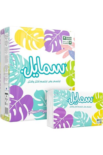 FINEDECO مناديل وجه فاين سمايل ثنائية الطبقات - 150 ورقة × 10 عبوات نايلون - ...