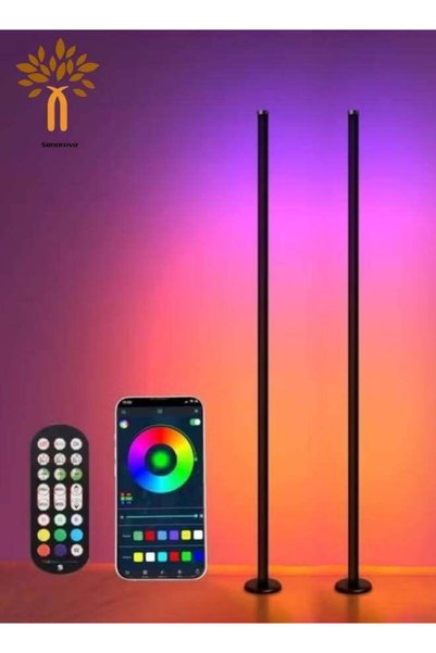 Generic SENOROVA 2PCS RGB Corner Floor Lamp for Gaming Room, LED Mood Light w...