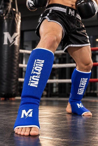 MOTUN Textile Leg Protector - Kick Boxing and Muay Thai Elastic Sock Type Imp...