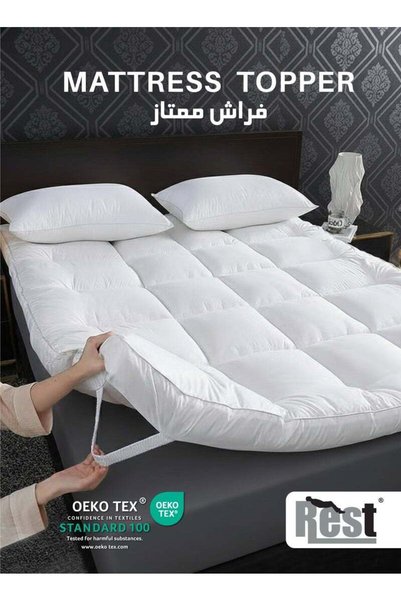 Generic REST Mattress Topper- 150x200x5cm White Supersoft Hotel Luxury 600 GS...
