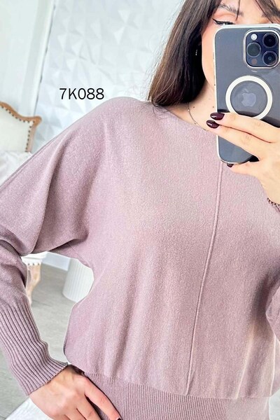 İnce Topuk Boat Neck Knitwear Blouse 7K088