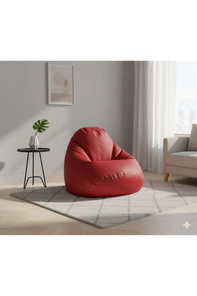 Generic Harmony Home Leather Lounger Bean Bag – Comfortable Floor Chair for A...