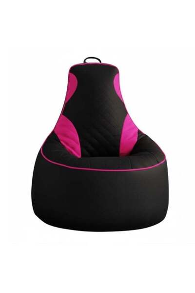 Generic Premium Filled Gaming Bean Bag Chair – High-Back Quilted Seat, Side P...