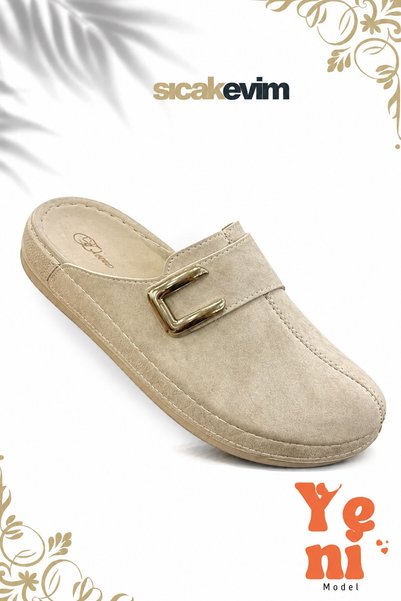 AlbiShoes Γυναικείες παντόφλες με κλειστό μπροστινό μέρος για εσωτερικούς και...