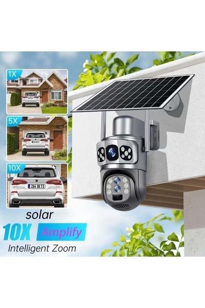 Generic TNM TOP-NOTCH MERCHANDISE TNM 6K 12MP Triple Lens Solar Security Came...