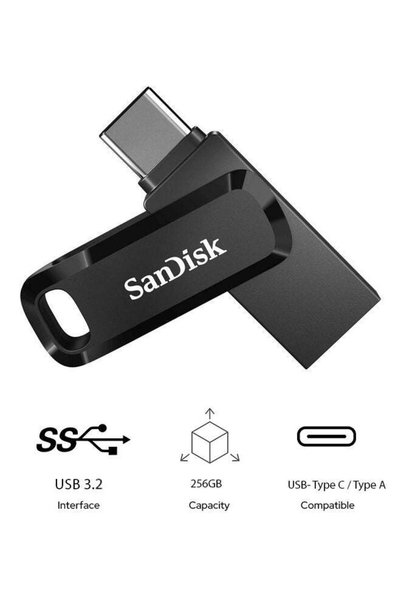 Generic sandisk 256 GB Ultra Dual Flash Drive Go USB Type-C,Read Speed 400 MB...