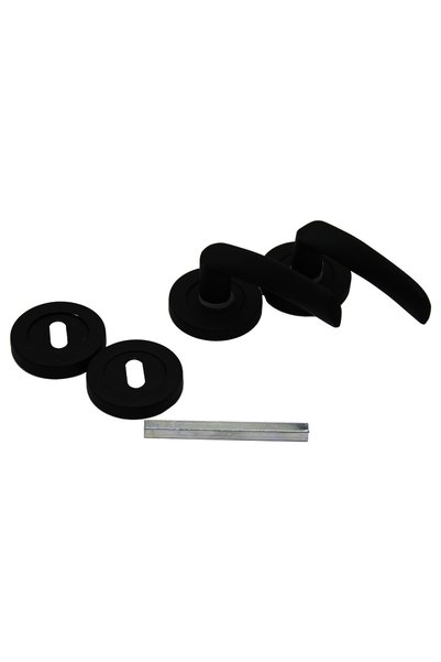 INURA GLOBAL Set de 5 mânerele de ușă negre de tip american Eriş 10