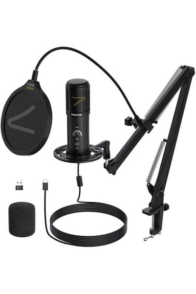 Generic 7Ryms AU01-K1 USB Mic Kit for PC/Phone Recording and Streaming Adjust...