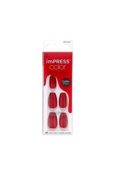 Kiss Impress Coffin Nails Reddy or Not IMC510C