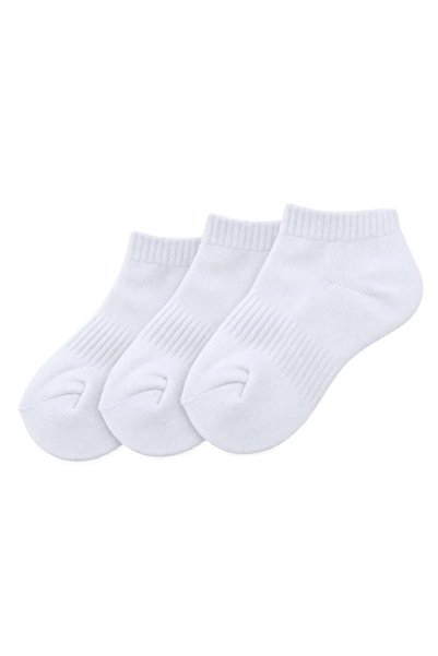 FixFame Al Ibrah 3-Pack Kids White Ankle Socks, Cotton Blend with Arch Suppor...