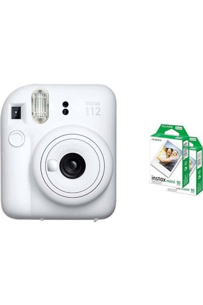 Generic FUJIFILM Instax Mini 12 Instant Film Camera + Pack Of 20 Films - White
