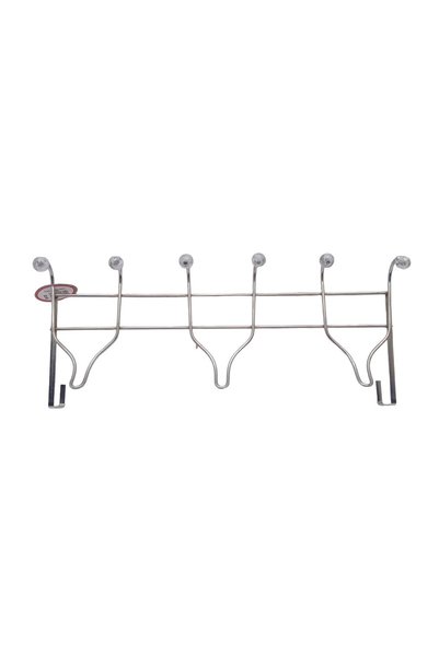 INURA GLOBAL KA-06 Suport de ușă cu 6 cârlige, tip american, pachet de 6 bucăți