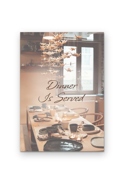 OEM Poster Carton 250g A4, Cina Este Servita, Decor Bucatarie, Mat, 21x29.7 cm