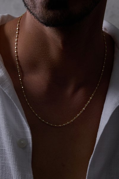 Ricco Jewellery 14 K Altın Kaplama 925 Ayar Gümüş İtalyan Reina Kolye