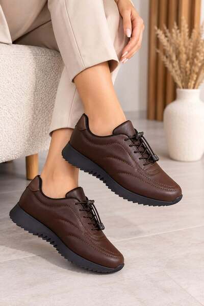 Aymood Black Skin Stretch Women's Stylish Daily Comfortable Orthopedic Pu Lea...