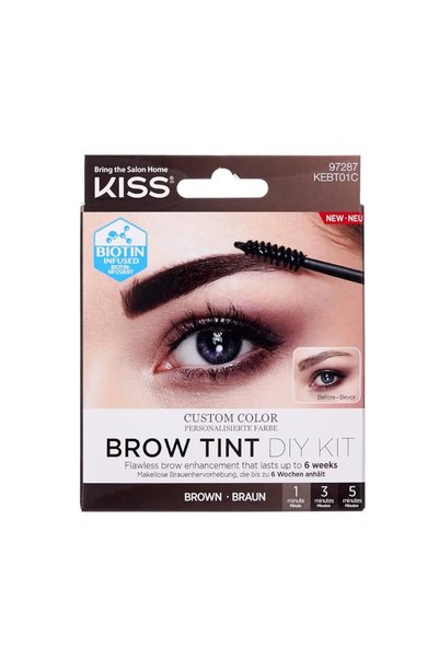 Kiss Eyebrow Tint Diy Kit Brown Kebt01C