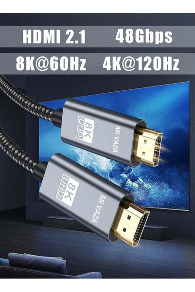 Mi VAZA كابل HDMI 2.1 بدقة 8K - يدعم دقة 8K@60Hz، و4K@120Hz، و2K@240Hz، و1080...